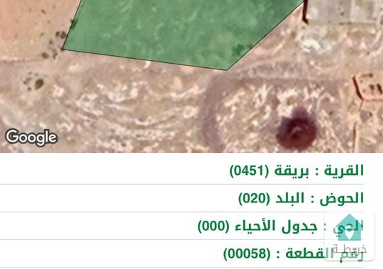 قطعة ارض مفروزه في قرية بريقا المفرق 