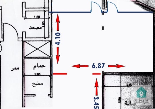 مكتب للبيع في الدوار السابع  بجانب السيفوي عمارة ابو الهوى  الطابق الاول