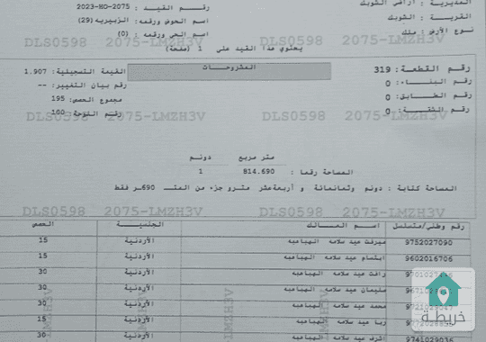 ارض للبيع في معان - الشوبك - الزبيرية