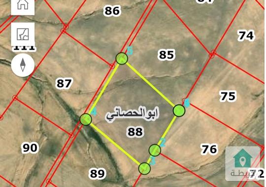 قطعة ارض جنوب عمان بأبو الحصاني ١٠ دونمات للبيع 