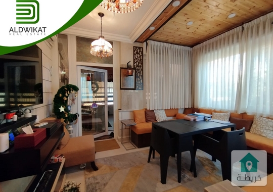 شقة للبيع في خلدا طابق ارضي مساحة البناء 190م ومساحة الترس 300م