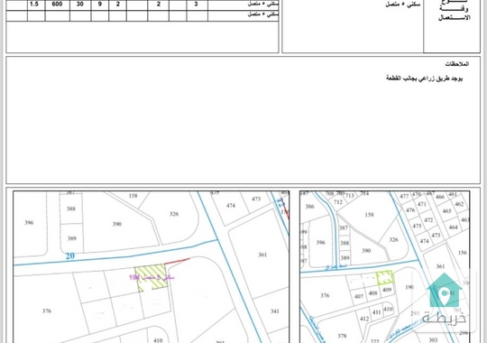 ارض مميزه  على شارعين قريبة  كردور عبدون 