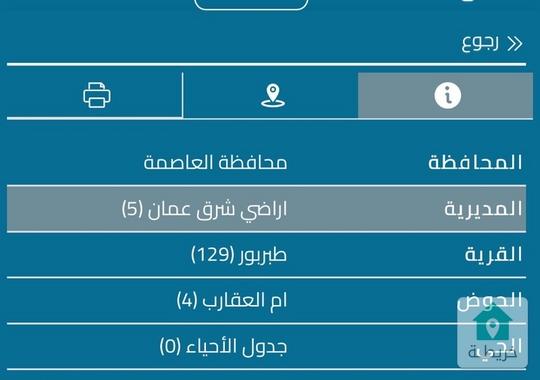 للبيع قطعة أرض في طبربور للبيع