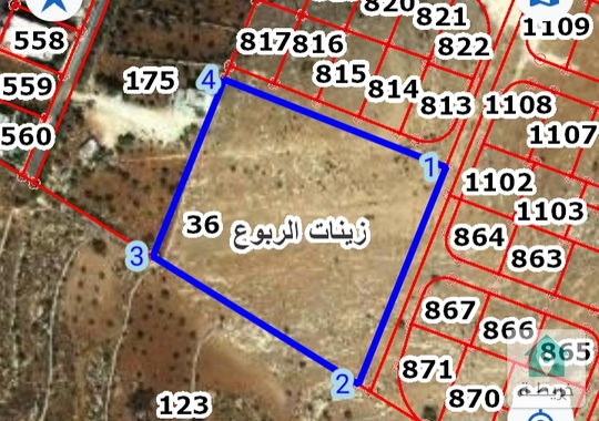 قطعة ارض بمنطقة شفا بدران حي مكمان ١ للبيع مساحة 1649  
