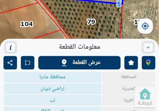 ارض للبي في مادبا منطقة لب 