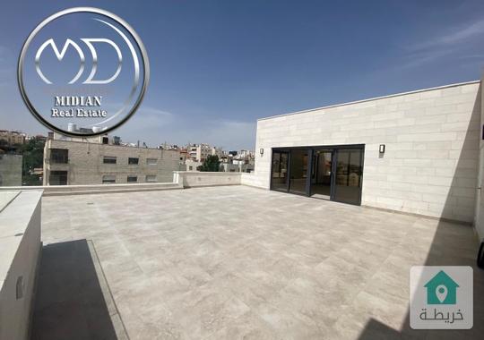 شقق دوبلكس جديدة للبيع حنو الصويفية طابق اخير مع روف مساحات 190م  195م مع تراسات اطلالة جميلة