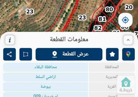 أرض للبيع في السلط ام خروبة