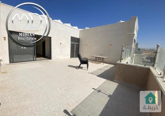 شقة دوبلكس جديدة فارغة للايجار ضاحية النخيل طابق اخير مع روف مساحة 250م مع تراسات تشطيبات و ديكورات 