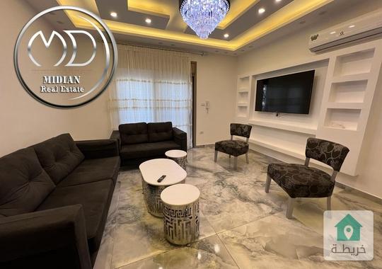 شقق جديدة مفروشة للايجار تلاع العلي مساحات 120م تشطيبات وديكورات فندقية فرش فاخر بأسعار مميزة