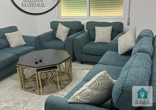 شقة مفروشة للايجار خلدا مقابل المعارف مساحة 175م طابق اول تشطيبات و فرش سوبر ديلوكس بسعر مميز 