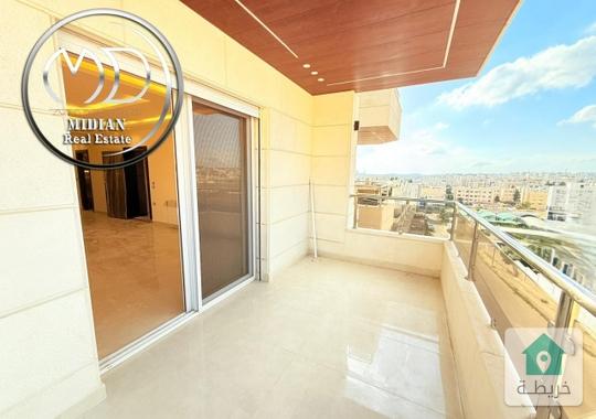 شقة دوبلكس طابق اخير مع روف للبيع خلدا مساحة 205م مع تراسات تشطيبات و ديكورات عصرية فاخرة اطلالة رائ