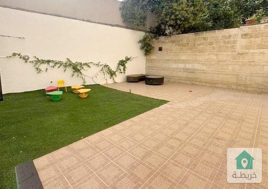 جبل عمان شقة ارضية للايجار المفروش مع حديقة ومدخل خاص