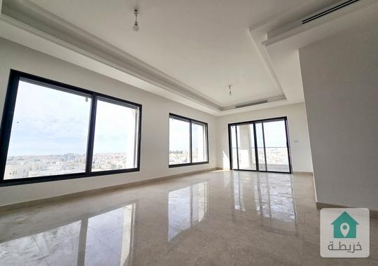 الرابية شقة جديدة مطلة فارغة للإيجار 3 نوم ماستر