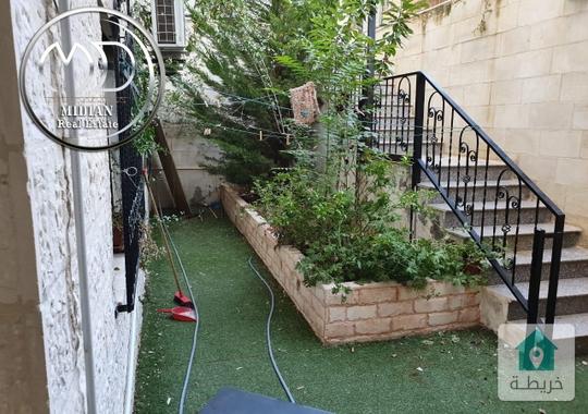 شقة دوبلكس ارضية مفروشة للايجار الشميساني مساحة 350م 5 نوم مع ترس و حديقة 150م سوبر ديلوكس