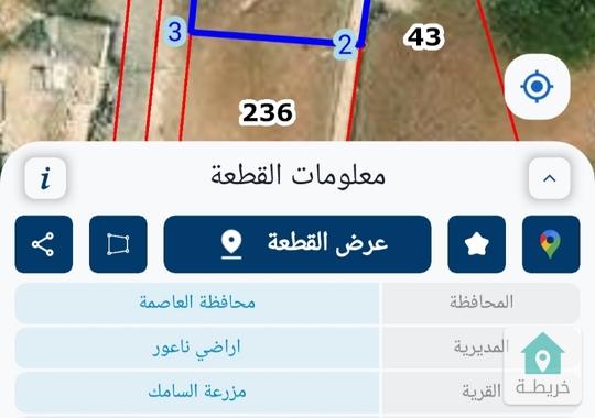 نصف دونم في ام البساتين السامك مفروز بقوشان مستقل سكن ج على شارع معبد جميع الخدمات كهرباء ومياه  
