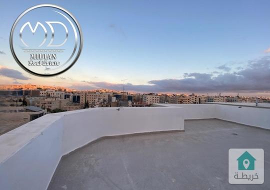 شقق دوبلكس جديدة طابق اخير مع روف للبيع تلاع العلي مساحات 190م  205م تشطيبات ديكورات عصرية اطلالة
