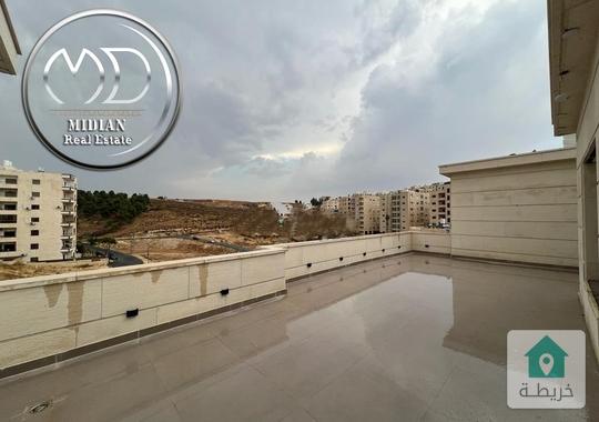 شقة دوبلكس اخير مع روف للبيع تلاع العلي مساحة 175م تشطيببات وديكورات سوبر ديلوكس اطلالة جميلة 