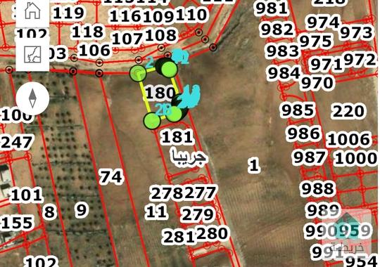 معروض للبيع قعطتين ارض في جريبا حوض المدراج قطعه ٢٥٥٠ م وقطعه ٢٧٥٠م كل قطعه على ٣ شوارع 