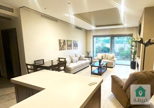 عبدون شقة ارضية مفروشة مع حديقة مميزة للإيجار