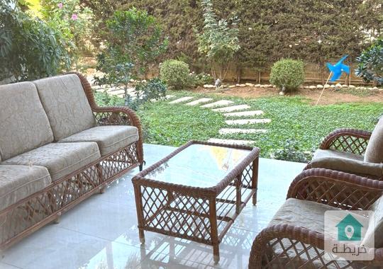 ارقى مناطق الشميساني شقة طابقية ارضية للبيع  مساحة 355 متر مع حديقة 500 متر 