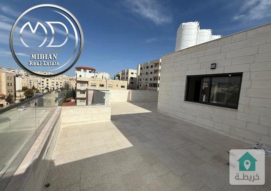 شقة دوبلكس جديدة للبيع طابق أخير مع رووف ضاحية الرشيد مساحة 190م مع تراسات اطلالة جميلة بسعر مميز