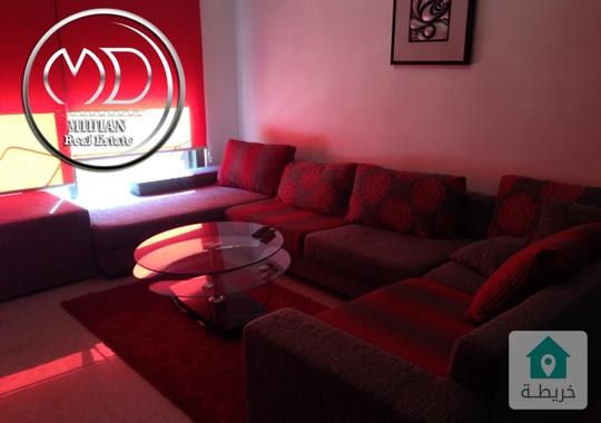 شقق و استديوهات مفروشة لايجار عبدون مساحات 40م  100م تشطيبات و فرش سوبر ديلوكس بأسعار مميزة