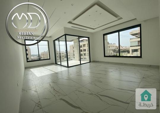 شقة فارغة للايجار خلدا العوجانية مساحة 210م طابق اول تشطيبات و ديكورات عصرية فاخرة اطلالة جميلة