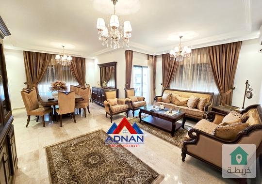 الرابيه شقة مفروشة فخمة و مميزة للإيجار السنوي مساحة 190 متر طابق ثاني مكونه من 3 نوم