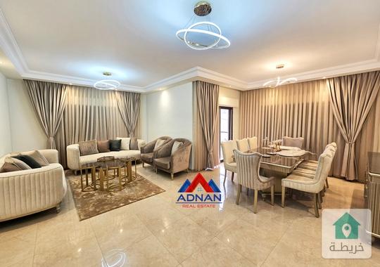 دير غبار شقة مفروشة فرش جديد للايجار السنوي مساحة 200 متر طابق اول