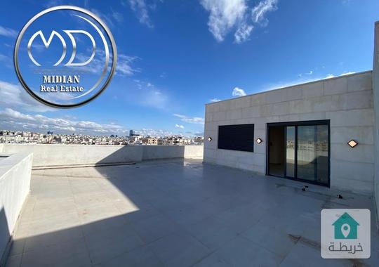 شقق دوبلكس جديدة للبيع خلدا طابق أخير مع روف مساحات 240م  300م مع تراسات تشطيبات ديكورات فاخرة