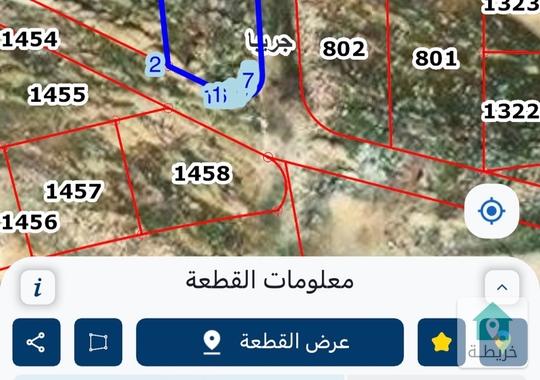 نص دونم جريبا عاليه باطلاله دائمه للبيع 