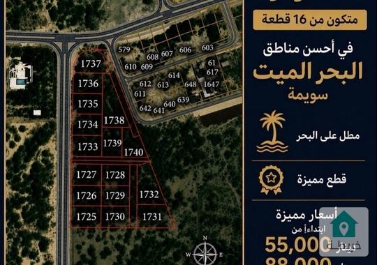 فرصة استثمارية مميزة في قلب البحر الميت سويمة 