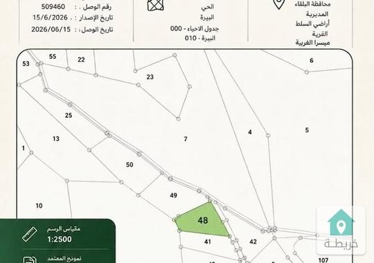 فرصة استثمارية مميزة – أرض للبيع في ميسرا الغربية