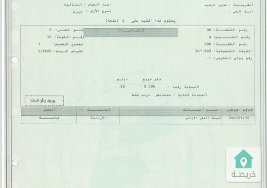 قطعة أرض للبيع في البادية الشمالية غدير العبد